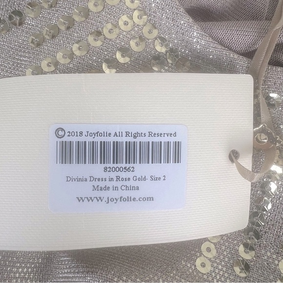 Joyfolie Cowgirl Metallic Sequins Hi Lo Divinia Dress Rose Gold | Girls 2 - Picture 7 of 10